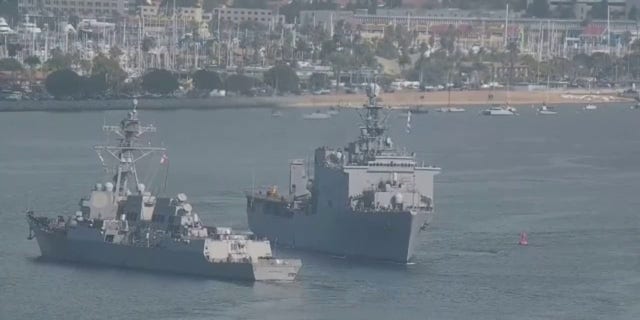 The incident took place in a narrow section of the channel between Naval Base Point Loma and Naval Air Station North.
