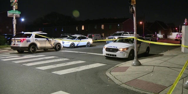 Police respond to the scene of the shooting on Monday, Dec. 5 on North 20th Street in Philadelphia, Pennsylvania.
