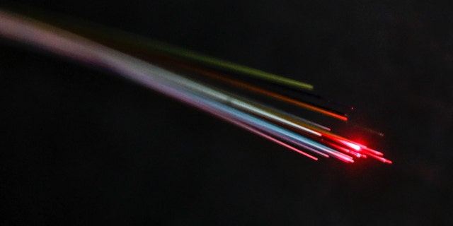 Fiber optic cables in a Telecom Italia SpA telephone exchange in Rome, Italy, on Monday, May 17, 2021. 