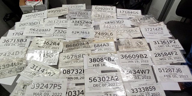 Tags seized during a one-day operation by the Dallas Police Department