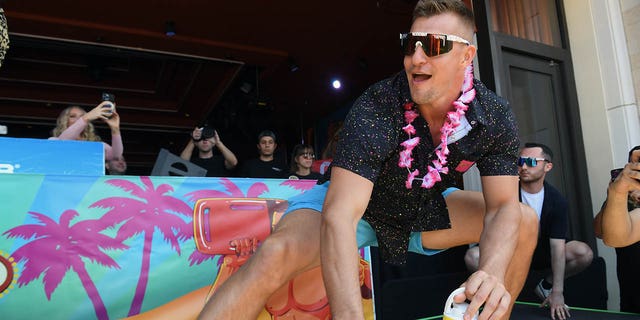 Rob Gronkowski attends Gronk Beach Las Vegas at Encore Beach Club at Wynn Las Vegas on April 29, 2022 in Las Vegas.