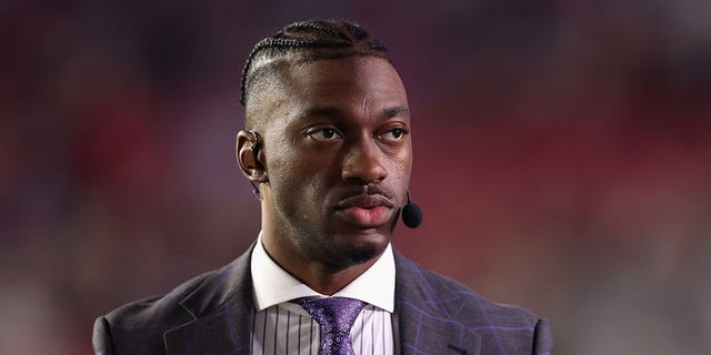 Television personality and former NFL quarterback Robert Griffin III during an NFL game at State Farm Stadium Dec. 12, 2022, in Glendale, Ariz. The Patriots defeated the Cardinals 27-13.