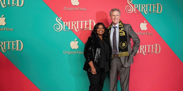 Cast Members Octavia Spencer and Will Ferrell attend the premiere of the movie 'Spirited' in London, UK on November 15, 2022. REUTERS/Maja Smiejkowska
