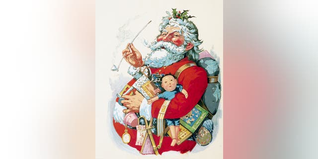 The real American St. Nicholas (Santa Claus) as based on Thomas Nast's famed figure. Undated illustration.