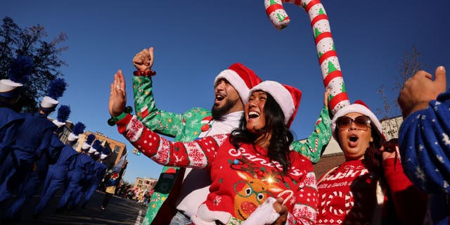 In Brockton, Massachusetts, on November 26, the annual Christmas parade. The parade was back to a pre-pandemic size and this year's theme was Back Together for the Holidays.
