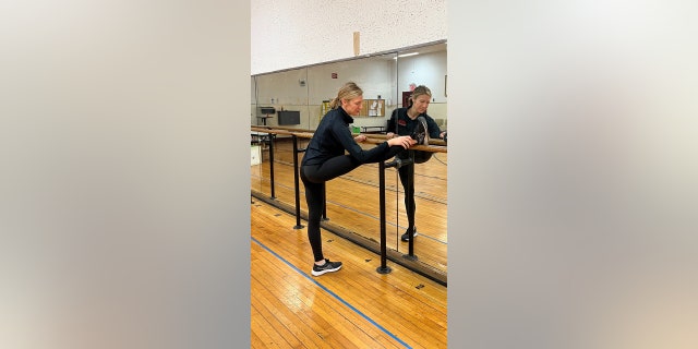 The Rockette said she gets to Radio City Music Hall about an hour and a half before the curtain rises — enough time to get ready, warm up and catch up with other dancers.