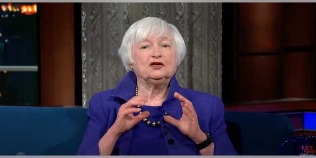 Treasury Secretary Janet Yellen blamed high inflation in part on consumer splurging.