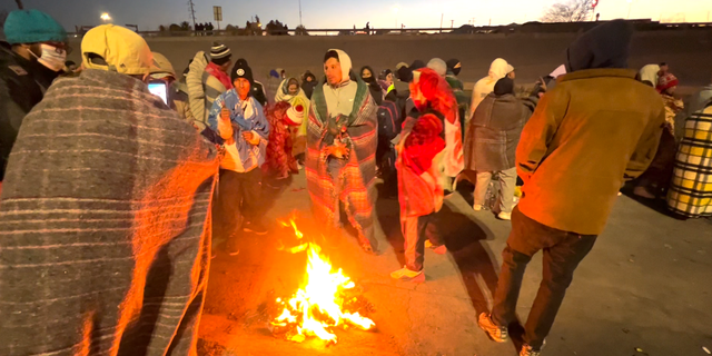 Freezing winter temperatures prompted some groups of migrants to start fires to keep warm before crossing into the U.S.