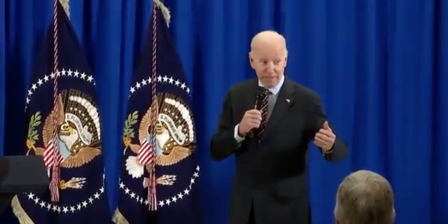 Biden made a gaffe-filled speech in Delaware on Friday.