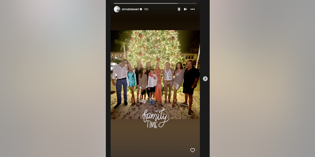 Stewart, 77, captioned the photo shared on his Instagram story "family time."