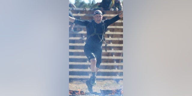 Steven Schartel of Pennsylvania, during his time of full health, is shown competing in an extreme sports event.