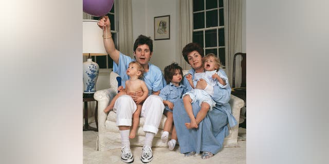Ozzy Osbourne and his wife Sharon with their children Aimee, Kelly and Jack in 1987.