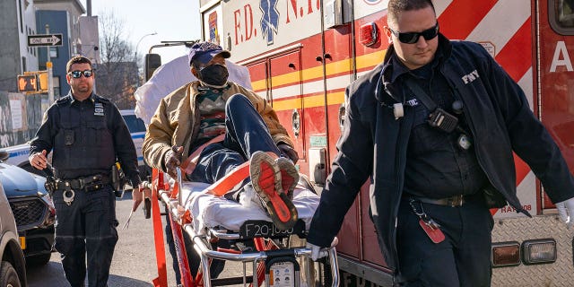 A 96-year-old man riding in a motorized wheelchair was taken to the Hospital after he was shot in the right foot at Bergen Street and Rochester Avenue in Brooklyn on Monday December 5, 2022.