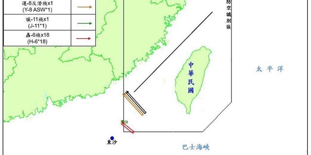 Chinese military aircraft and ships have been spotted near Taiwan, defense officials on island said. 