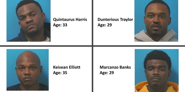 Four suspects arrested in an attempted robbery in Franklin, Tennessee.