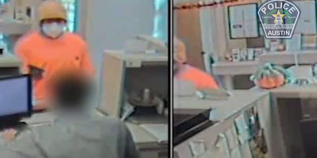 Police in Austin, Texas released video of a masked man robbing a bank at gunpoint.