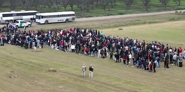 Dec. 10 2022: Migrants apprehended at the border in Texas.