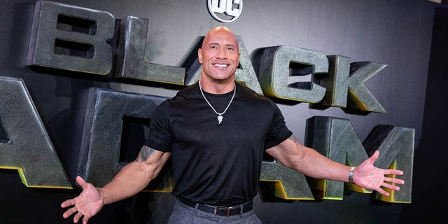 The Rock at the "Black Adam" premiere in Spain