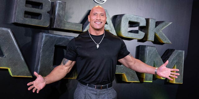 Actor Dwayne Johnson attends the "Black Adam" premiere at Cine Capitol on Oct. 19, 2022 in Madrid.