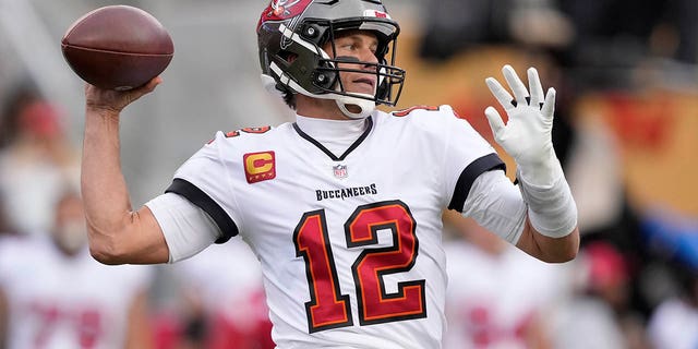 Tampa Bay Buccaneers quarterback Tom Brady attempts a pass against the San Francisco 49ers during the first half of an NFL game at Levi's Stadium in Santa Clara, Calif., on Dec. 11, 2022.