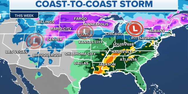 Storms across both U.S. coasts