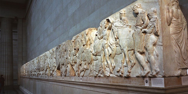 A frieze which makes up part of the "Elgin Marbles."