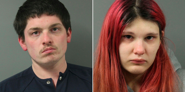 Brandon Thoma (L), 31, and Taylor Blaha (R), 24, are being charged in relation to the baby's presumed death. Thoma is being charged with one felony count of abusing a corpse, according to court documents.