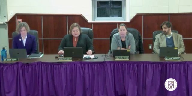 Upper Moreland School District board member Jennifer Soloto (second from left) "the only cis white male" Vote for her president on the board because it sends the wrong message to the community.