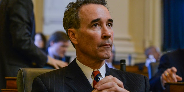 Joseph D. Morrissey prepares for business to begin as lawmakers return to Richmond to kick off the 2015 Virginia General Assembly on Wednesday, Jan. 14, 2015, in Richmond, Virginia.