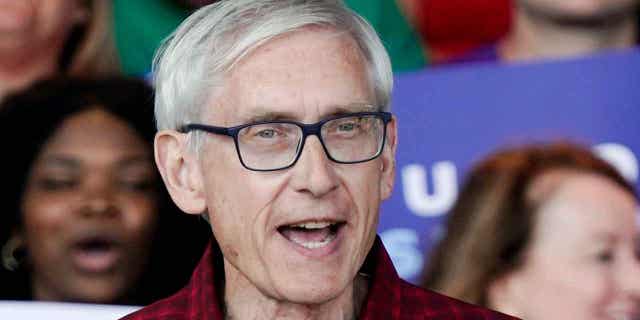 Gov. Tony Evers during a speech