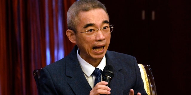 Wu Zunyou, the chief epidemiologist at China's Center for Disease Control, speaks during a press conference in Beijing, Thursday, Dec. 29, 2022. Chinese health officials have said the current outbreak is being driven by versions of the omicron variant that have also been detected elsewhere, and a surveillance system has been set up to identify any potentially worrisome new versions of the virus. Wu, said Thursday that China has always reported the virus strains it has found in a timely way.