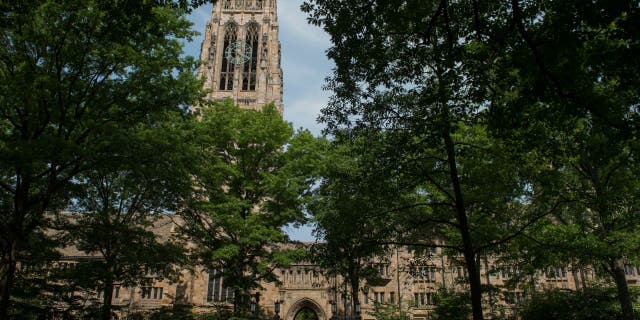 Harkness Tower stands on the Yale University campus in New Haven, Connecticut, U.S., on Friday, June 12, 2015. Yale University is an educational institute that offers undergraduate degree programs in art, law, engineering, medicine, and nursing as well as graduate level programs.