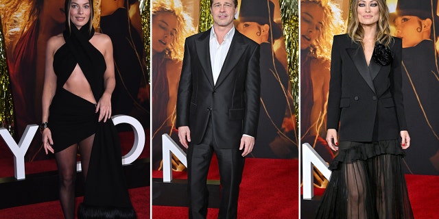 Margot Robbie, Brad Pitt and Olivia Wilde attended the "Babylon" premiere in Los Angeles on Thursday.