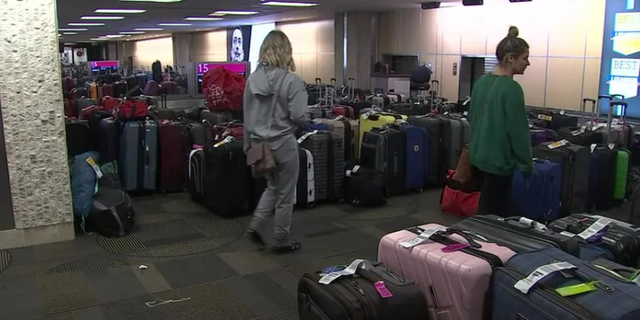 Bolsas vistas llenándose en el aeropuerto