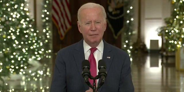 Biden addressed the country in a speech calling for "unity" from the White House a few days before Christmas.