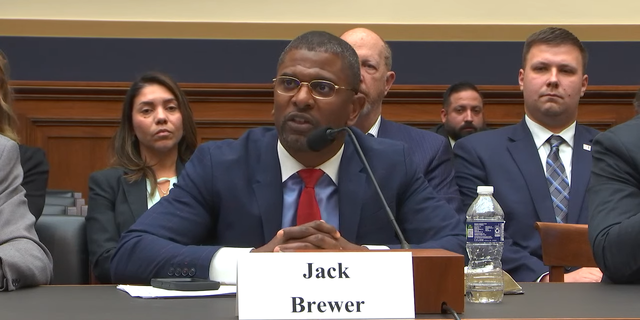 Former NFL player Jack Brewer testifies before Congress. 