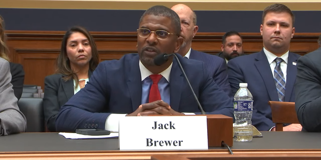 Former NFL player Jack Brewer testifies before Congress.