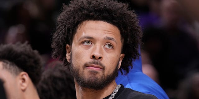 Cade Cunningham of the Detroit Pistons looks on during the game against the Sacramento Kings on November 20, 2022, at Golden 1 Center in Sacramento, California.