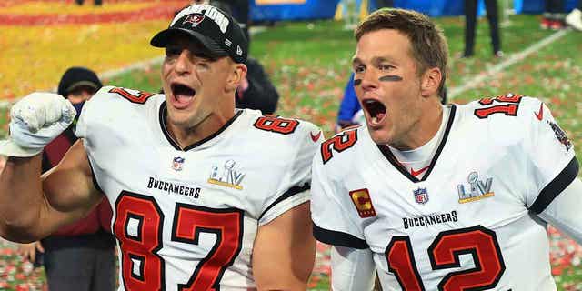 The two former New England Patriots and Buccaneers teammates played themselves in 