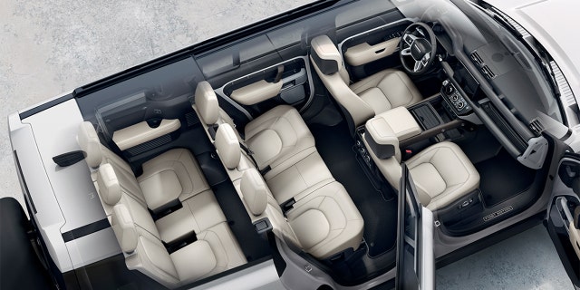 The Defender 130 has eight seats.