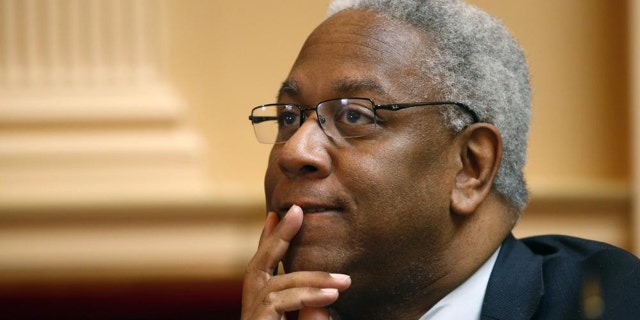 Donald McEachin listens to debate on the floor of the Virginia state Senate in Richmond, Va., Feb. 25, 2015.