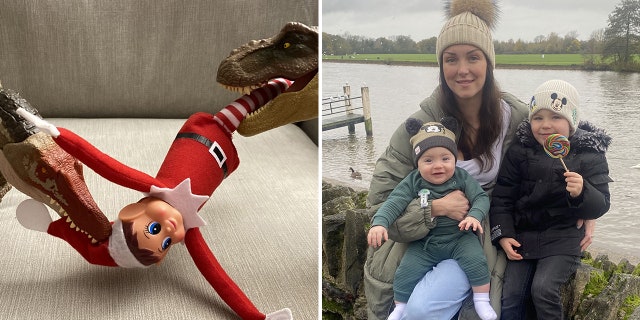 Lauren Weir, 30, is a mom of two boys in England who spent hours fixing a mishap with her son's elf toy.