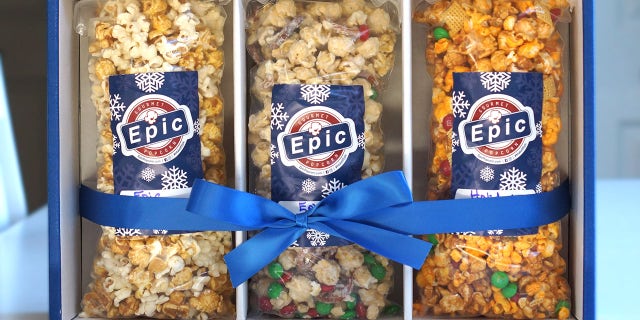 Keep things salty and sweet for the holidays with the Epic Holiday Mix by Epic Gourmet Popcorn. 
