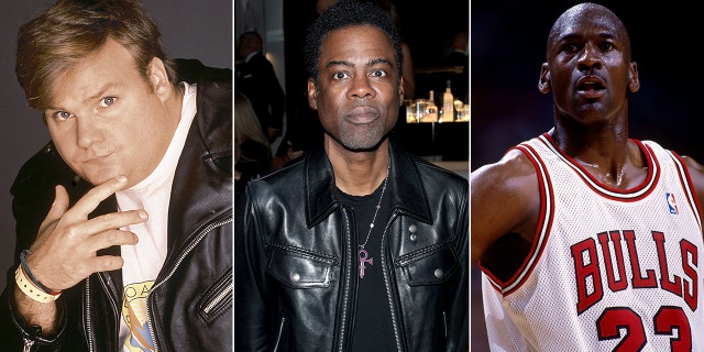 Chris Rock compared the late Chris Farley to basketball great Michael Jordan in a conversation with Dana Carvey and David Spade.