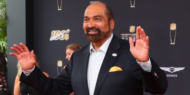 NFL Hall of Fame player Franco Harris on the red carpet before the NFL Honors on February 1, 2020, at the Adrienne Arsht Center in Miami, Florida.