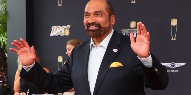 NFL Hall of Fame player Franco Harris on the red carpet before the NFL Honors on February 1, 2020, at the Adrienne Arsht Center in Miami, Florida.