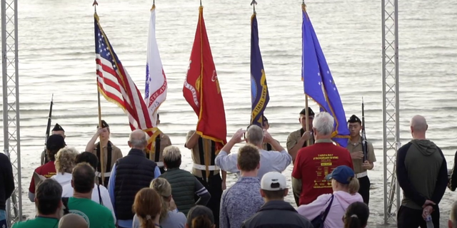 A memorial service is held before every Frogman Swim where the names of every Naval Special Warfare member who has died since 9/11 is read aloud.