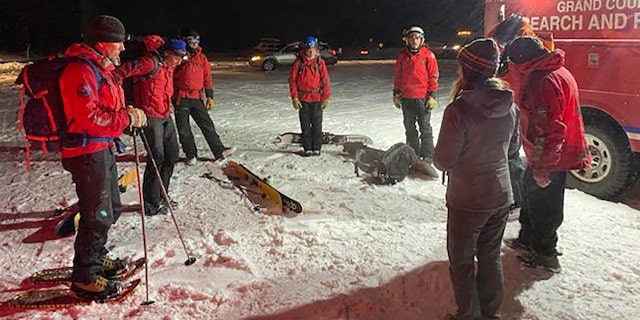 Rescuers reached the stranded hiker in about two hours.