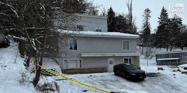 FILE - This view shows the home in Moscow, Idaho, where a quadruple homicide took place last month.