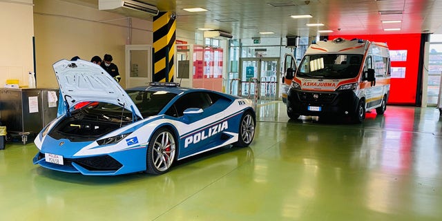 This Lamborghini Huracán model was gifted to Italian Highway Patrol by the carmaker in 2017. 